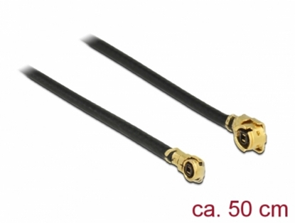 Attēls no Delock Antenna Cable MHF / U.FL-LP-068 compatible plug > MHF IV/ HSC MXHP32 compatible plug 50 cm 1.13