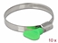 Picture of Delock Butterfly Hose Clamp 50 - 70 mm 10 pieces green