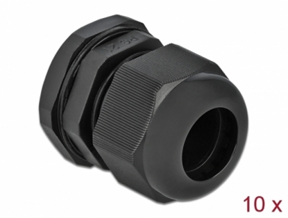 Picture of Delock Cable Gland PG21 10 pieces black