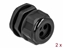 Attēls no Delock Cable Gland PG21 for round cable with three cable entries black 2 pieces