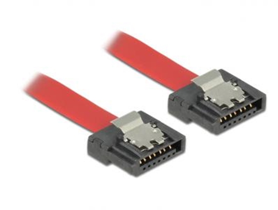 Изображение Delock Cable SATA FLEXI 6 Gbs 10 cm red metal