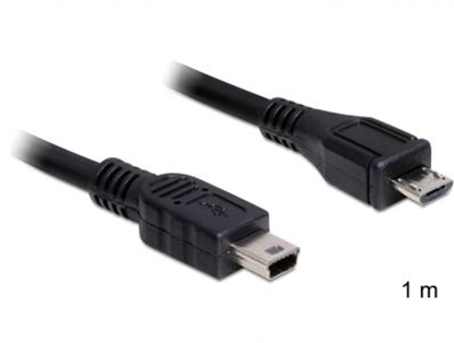 Attēls no Delock Cable USB 2.0 micro-B male  USB mini male 1 m