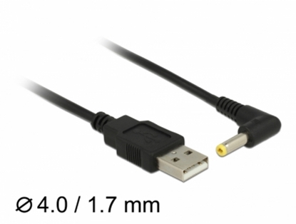 Attēls no Delock Cable USB Power > DC 4.0 x 1.7 mm Male 90° 1.5 m