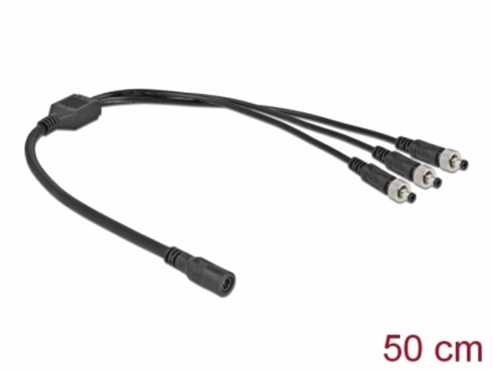 Picture of Delock DC Splitter Cable 5.5 x 2.1 mm 1 x female to 3 x male screwable
