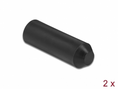 Picture of Delock End Caps with inside adhesive 30 x 11 mm 2 pieces black