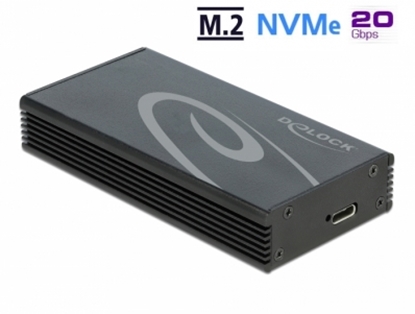Attēls no Delock External Enclosure for M.2 NVMe PCIe SSD with SuperSpeed USB 20 Gbps (USB 3.2 Gen 2x2) USB Type-C™ female