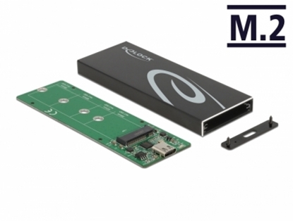 Attēls no Delock External Enclosure for M.2 SATA SSD with USB Type-C™ female