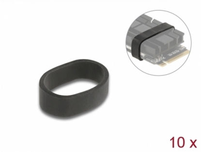 Изображение Delock Gummiring zur Befestigung für M.2 SSD und Kühlkörper schwarz 10 Stück