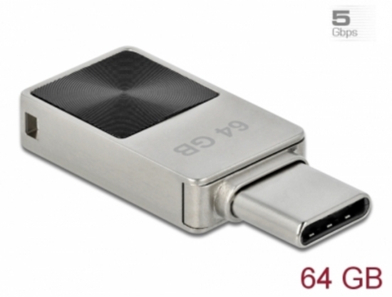 Picture of Delock Mini USB 3.2 Gen 1 USB-C™ Memory Stick 64 GB - Metal Housing