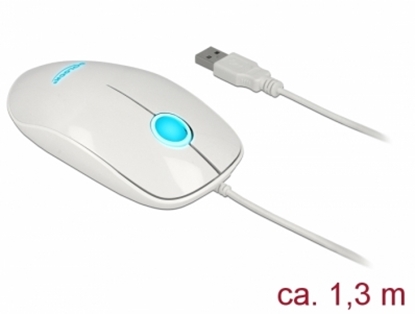 Attēls no Delock Optical 3-button LED Mouse USB Type-A white