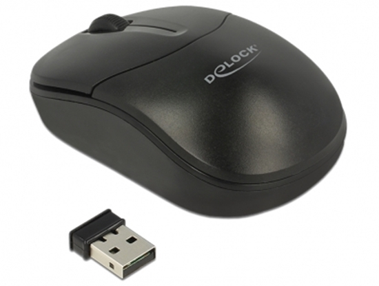 Изображение Delock Optical 3-button mini mouse 2.4 GHz wireless