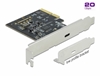 Picture of Delock PCI Express x4 Card to 1 x external SuperSpeed USB 20 Gbps (USB 3.2 Gen 2x2) USB Type-C™ female