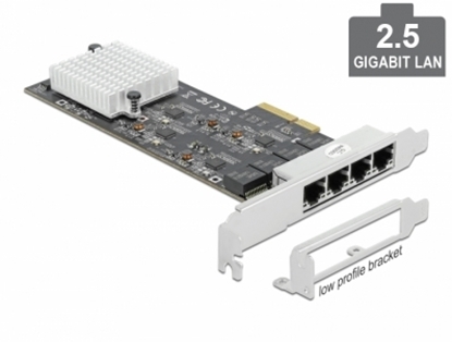 Attēls no Delock PCI Express x4 Card to 4 x 2.5 Gigabit LAN RTL8125