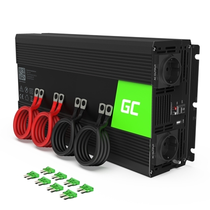 Изображение Green Cell INV12 power adapter/inverter Auto 3000 W Black