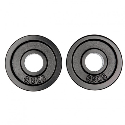 Obrazek Hammer 2x 0.5 kg & 2x 1.25kg Weight Discs Inner hole diameter 30 mm, Black,  Iron