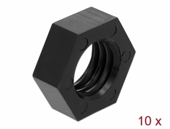 Picture of Navilock GNSS Nut Nylon 15.875 mm (5/8"-11 UNC) 10 pieces black