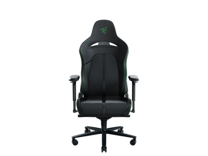 Изображение Razer Enki Gaming Chair with Enchanced Customization, Black/Green | Razer mm | EPU Synthetic Leather; Steel; Aluminium | Enki Ergonomic Gaming Chair Black/Green