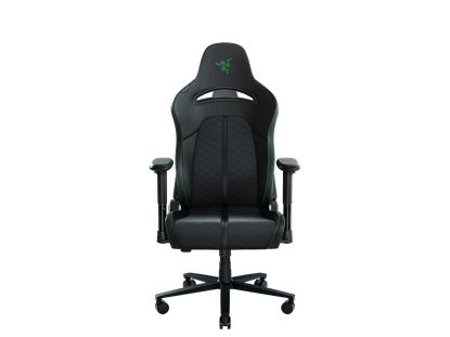 Изображение Razer mm | EPU Synthetic Leather; Steel; High density Polyurethane Moulded Foam | Enki X Ergonomic Gaming Chair Black/Green