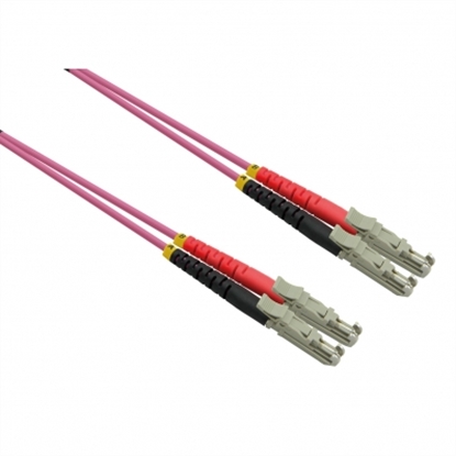 Attēls no ROLINE FO Jumper Cable Duplex, 50/125µm OM4, LSH/LSH, UPC Polish, LSOH, violet,