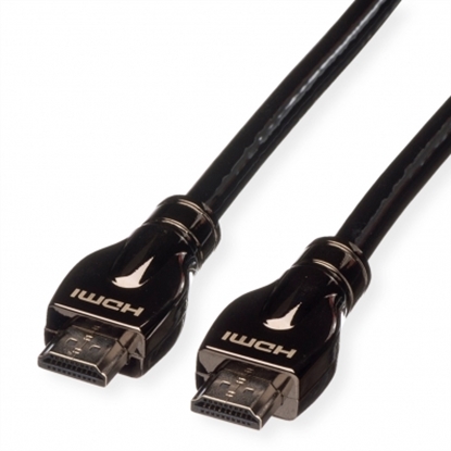 Attēls no ROLINE HDMI Ultra HD Cable + Ethernet, M/M, black, 10 m