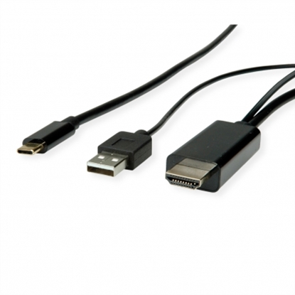 Изображение ROLINE Type C - HDMI + USB A Cable, M/M, 2 m