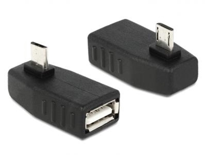 Attēls no Delock Adapter USB micro-B male  USB 2.0-A female OTG 270 angled