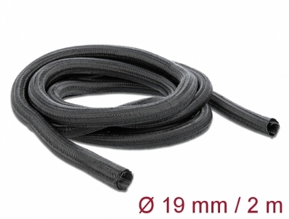 Picture of Delock Braided Sleeving self-closing 2 m x 19 mm black
