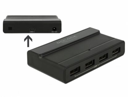 Изображение Delock External USB 3.1 Hub 4 Port with 10 Gbps