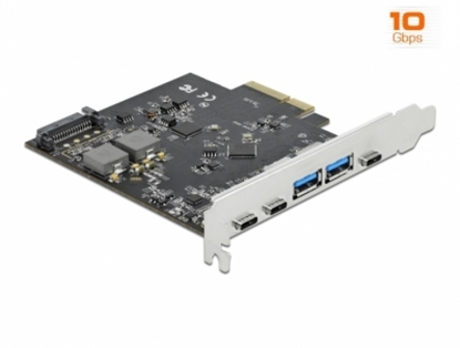 Picture of Delock PCI Express x4 Card to 3 x USB Type-C™ + 2 x USB Type-A - SuperSpeed USB 10 Gbps