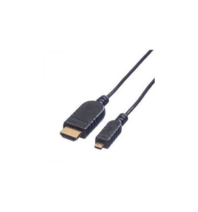 Attēls no HDMI HS kabelis slim ar tīklu., HDMI M - microHDMI M, 1.2m, Roline