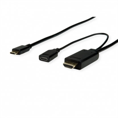Изображение ROLINE Type C - HDMI + USB C (PD) Cable, M/M, 2 m