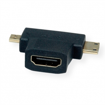 Picture of VALUE HDMI T-Adapter, HDMI  - HDMI Mini + HDMI Micro