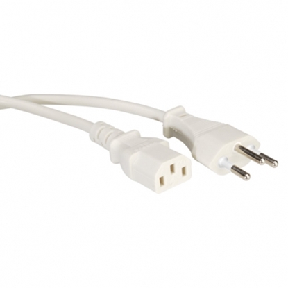 Picture of VALUE Power Cable, Straight IEC, white, 1.8m, CH, 1.8 m