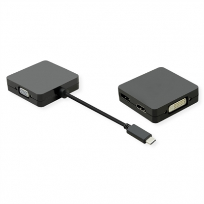 Изображение VALUE Type C - VGA / DVI / HDMI / DP Adapter, M/F