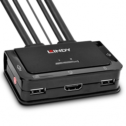 Obrazek 2 Port HDMI 2.0, USB 2.0 & Audio Cable KVM Switch