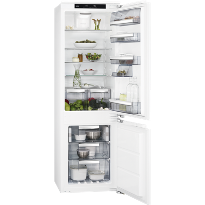 Pilt AEG iebūvējams ledusskapis ar saldētavu, 176.9 cm, balts