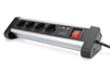 Picture of DIGITUS 4-fold power strip Office 2x USB socket