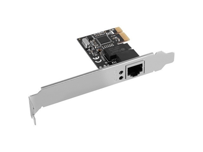 Attēls no Karta sieciowa PCI-E 1X RJ45 1GB RTL8111C śledź low profile