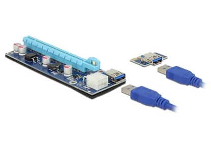 Picture of Delock Riser Card PCI Express x1 > x16 with 60 cm USB cable