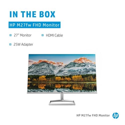 Изображение HP M27fw computer monitor 68.6 cm (27") 1920 x 1080 pixels Full HD Silver, White