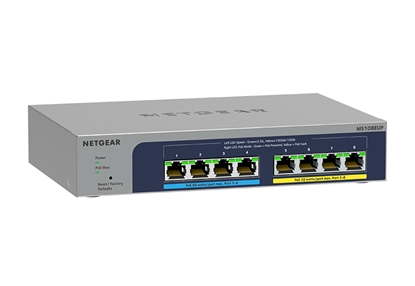 Attēls no NETGEAR 8-port Ultra60 PoE++ Multi-Gigabit (2.5G) Ethernet Plus Switch Managed L2/L3 2.5G Ethernet (100/1000/2500) Power over Ethernet (PoE) Grey