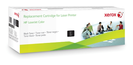 Picture of Xerox Black toner cartridge. Equivalent to HP CF210A . Compatible with HP LaserJet Pro 200 M251, LaserJet Pro 200 MFP M276
