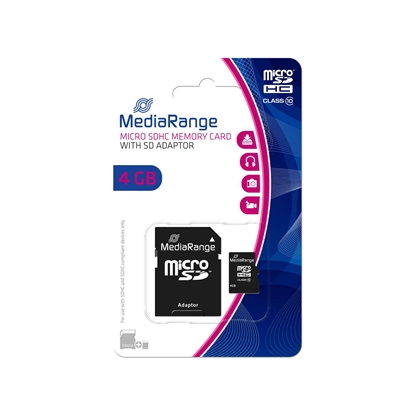 Attēls no Karta MediaRange MicroSDHC 4 GB Class 10 UHS-I  (MR956)