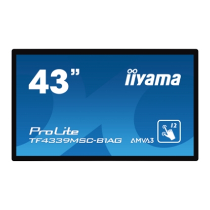 Picture of 43" PCAP Open frame, Bezel Free 12-Points Touch, 1920x1080, AMVA3 panel, 24/7, 2xHDMI, DisplayPort, VGA, 340cd/m², 4000:1, Through Glass (Gloves) supported, Landscape, Portrait or Face-up mode