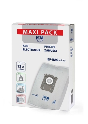 Picture of K&M Vacuum cleaner bag ELECTROLUX / PHILIPS S-BAG (12pcs)