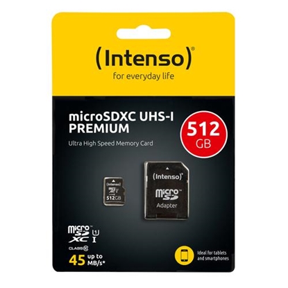 Picture of Intenso microSDXC Cards    512GB Class 10 UHS-I Premium