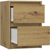 Picture of Topeshop K2 ARTISAN nightstand/bedside table 2 drawer(s) Oak