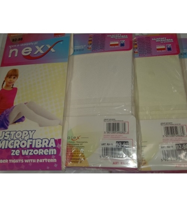 Picture of 80-86 cm zeķubikses mikrofibra baltās/dzeltenas meitenēm RA-14-80-86