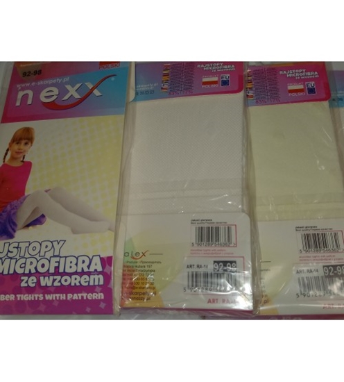 Picture of 80-86 cm zeķubikses mikrofibra baltās/dzeltenas meitenēm RA-14-80-86