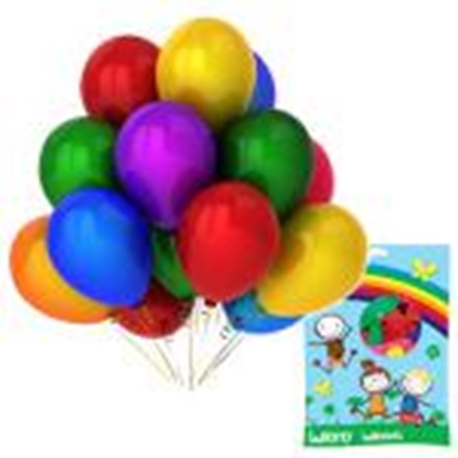Pilt Gaisa baloni asorti metalic D=25cm 10collas 100gab
